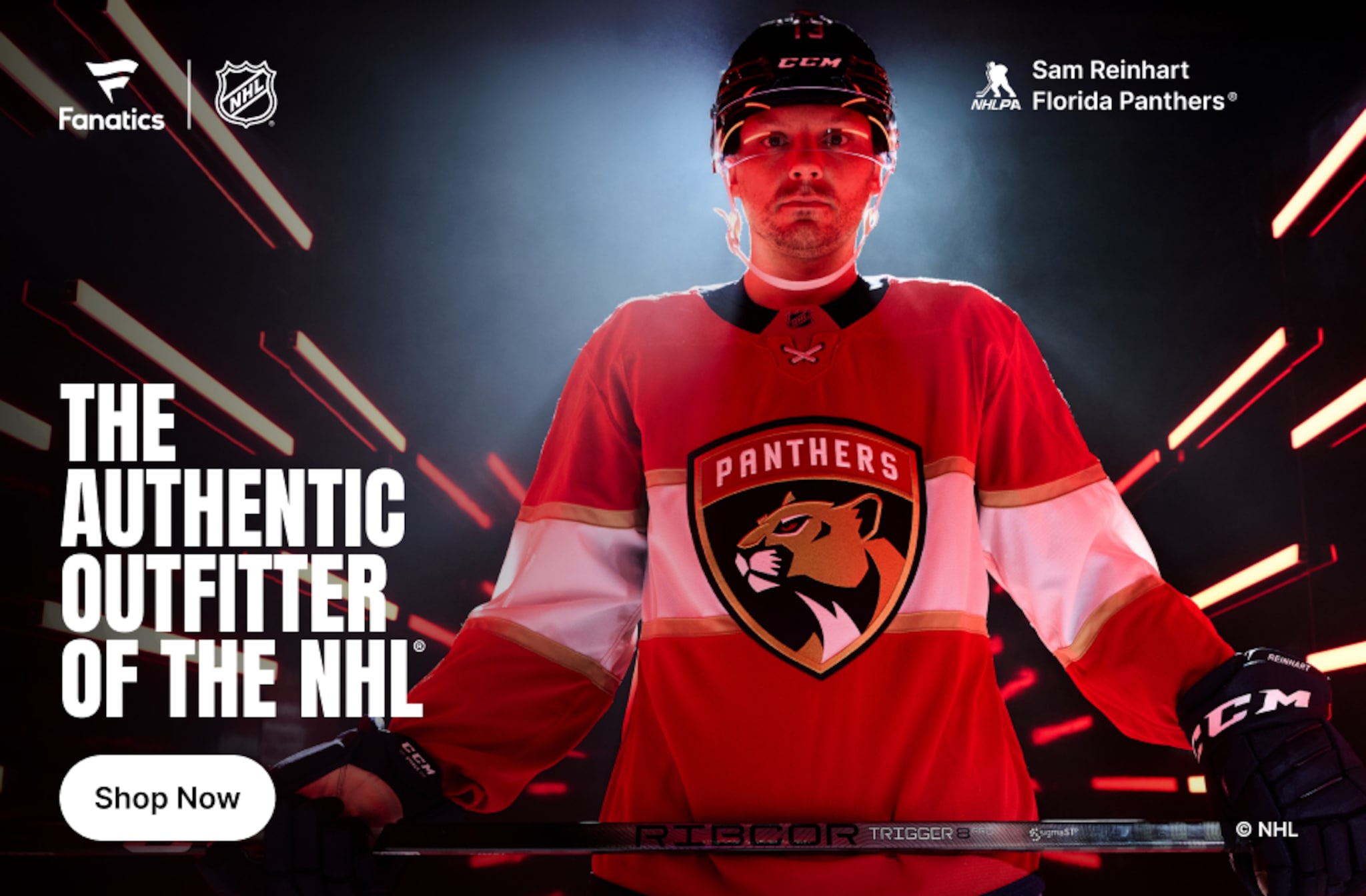 Maillot Officiel Florida Panthers Fanatics – Blanc, Taille M, Collector LNH