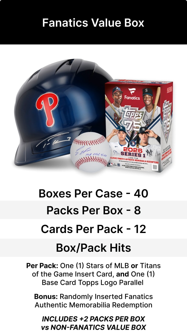 Topps Baseball Series 1 - Fanatics Value Box