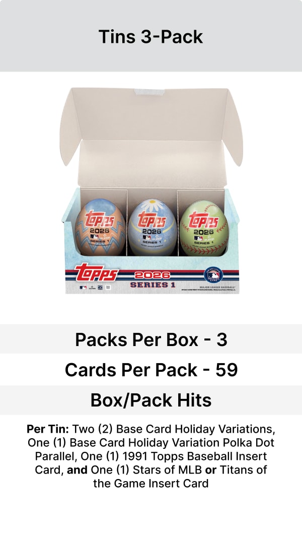 Topps Baseball Series 1 - Tins 3 pack