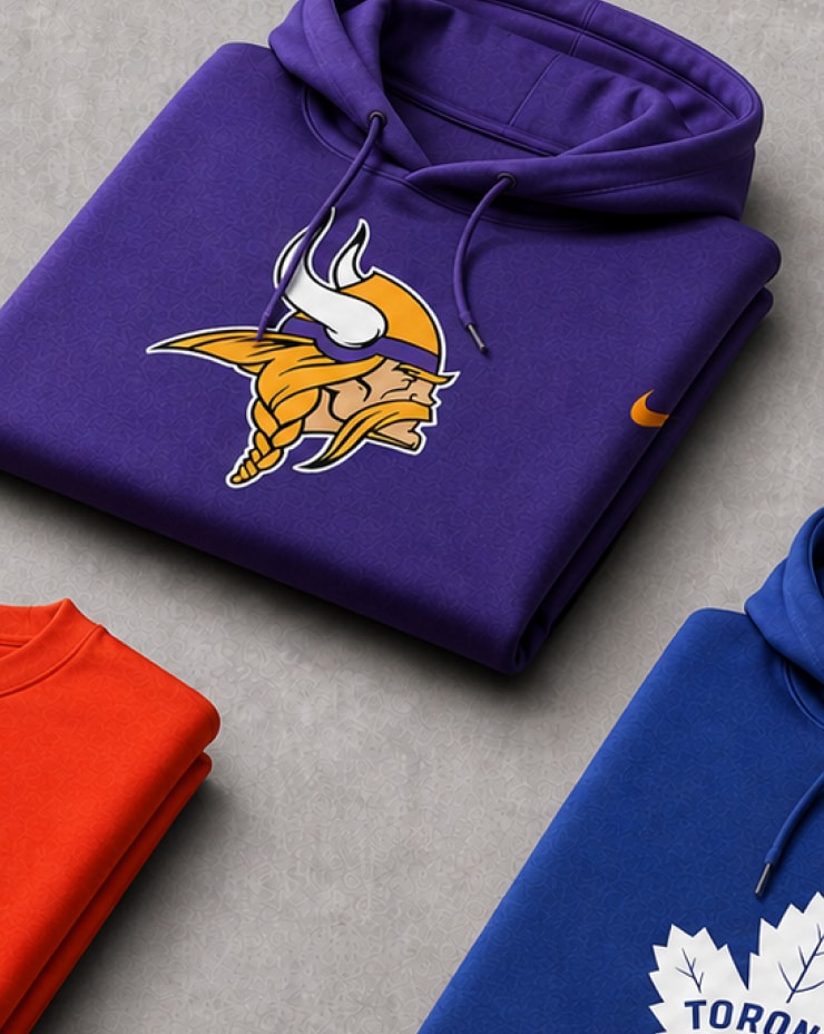 Folded Minnesota Vikings hoodie