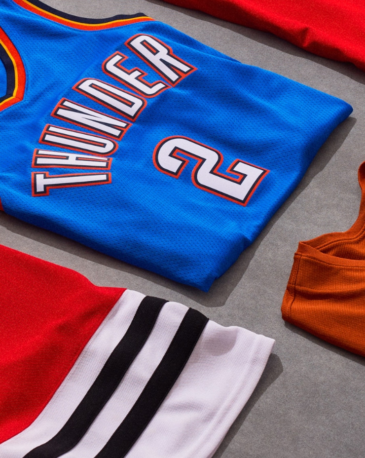 Folded Oklahoma City Thunder jersey
