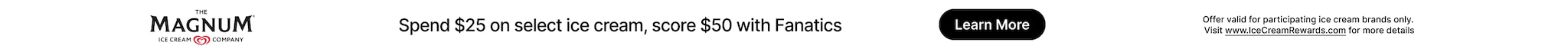 Spend $25 on select ice cream, score $50 with Fanatics.