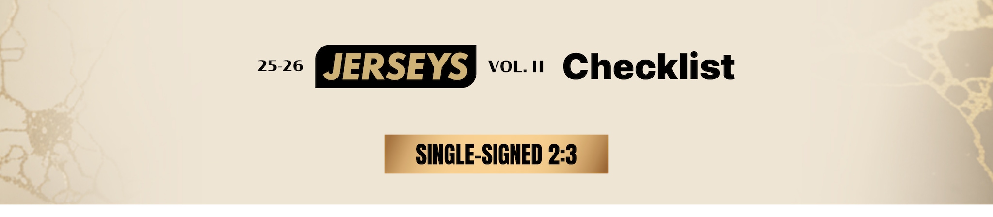 Checklist Single Signed 2:3