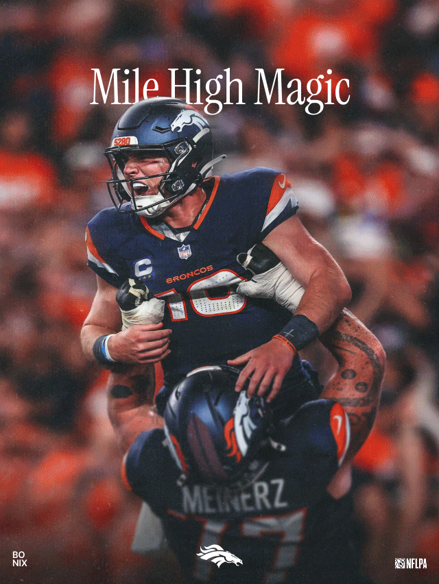 Mile High Magic Bo Nix Denver Broncos, Purdy Good Day Brock Purdy, All Gas No Brakes Jahmyr Gibbs NFLPA Made the Highlight Reel Rep the players who made Week 3 memorable