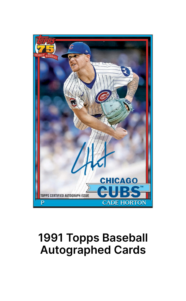 1991 TOPPS BASEBALL AUTOGRAPHED