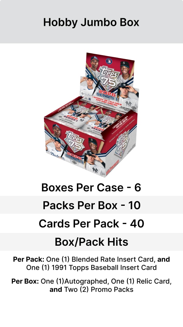 Topps Baseball Series 1 - Hobby Jumbo Box