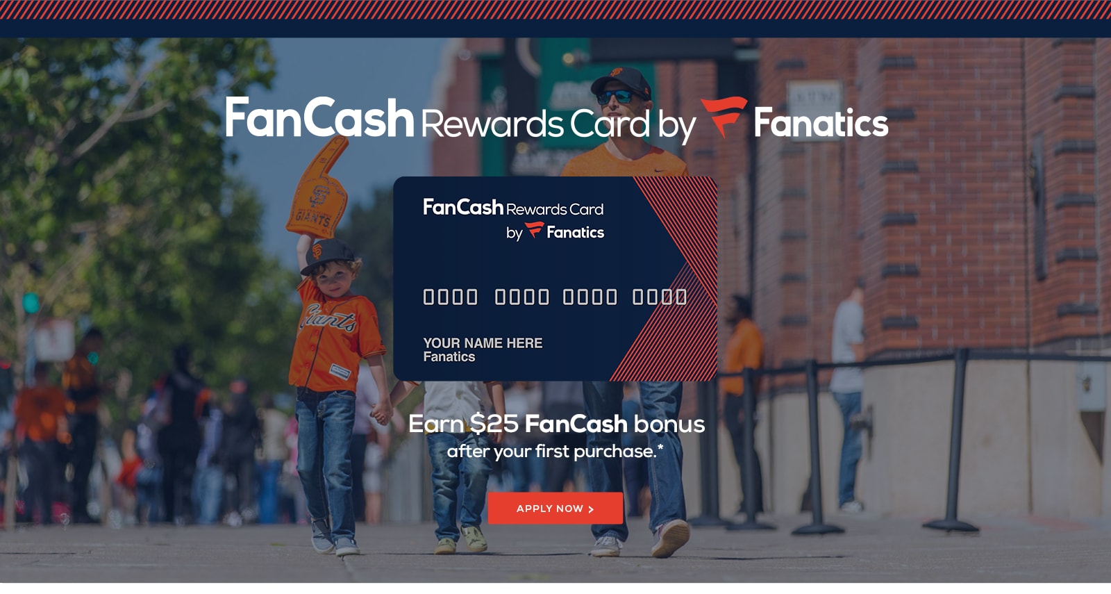 FanCash Rewards Card by Fanatics. Earn $50 FanCash bonus after your first purchase. Apply now. Offer expires 9/30/2019.