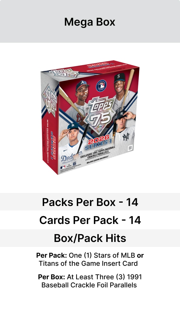 Topps Baseball Series 1 - Mega Box