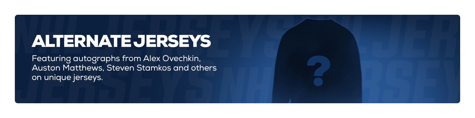 Featuring autographs from Alex Ovechkin, Austin Matthews, Steven Stamkos and others on unique jerseys.