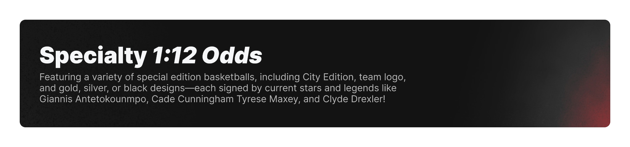 Specialty 1:12 Odds