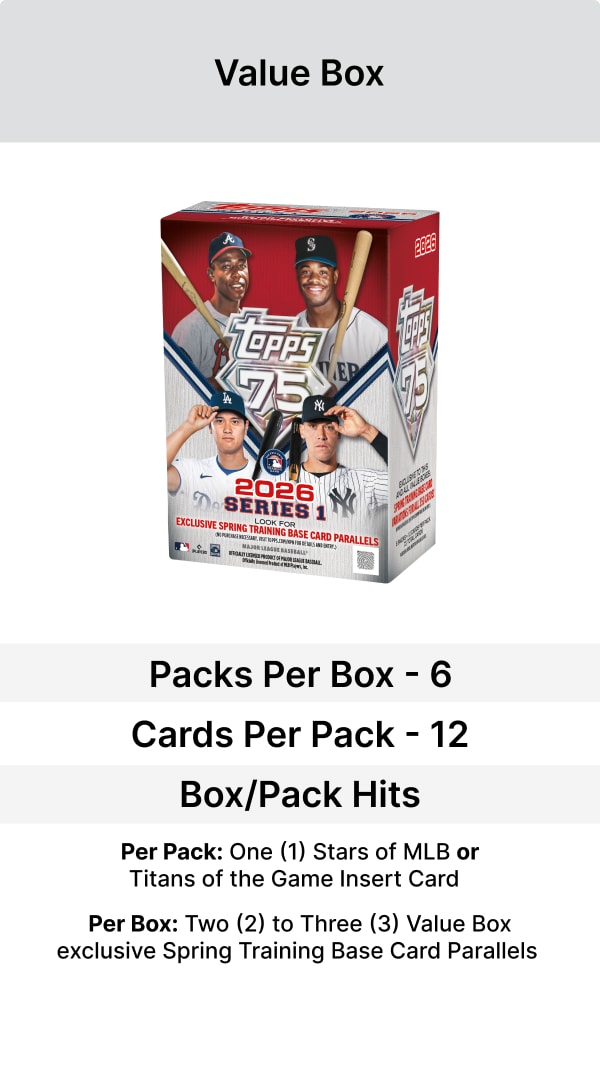 Topps Baseball Series 1 - Value Box