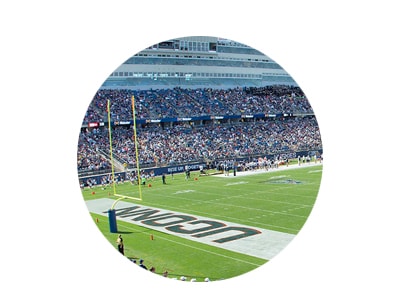 Pre-game Dinner w/ UConn Huskies Football Team + 4 Club Seats at Game